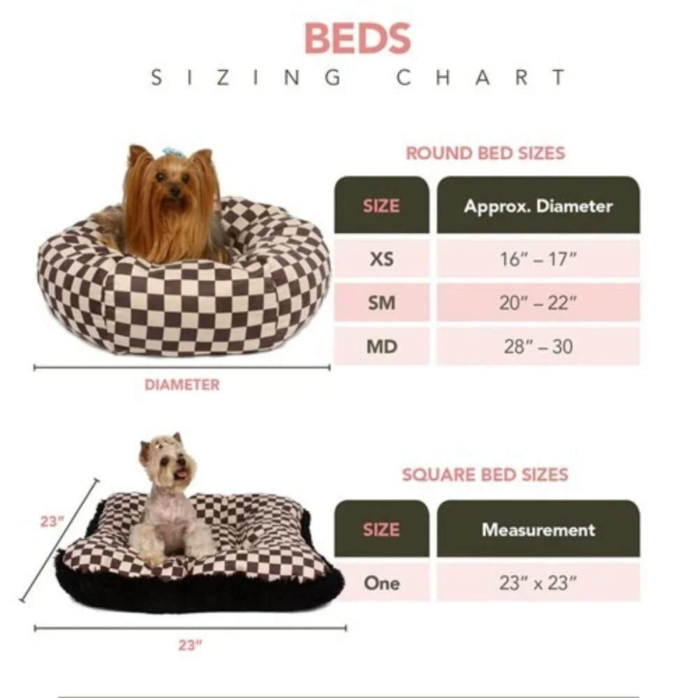 Windsor Check Dog Bed by Susan Lanci - Size XS